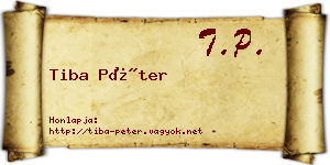 Tiba Péter névjegykártya