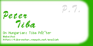 peter tiba business card